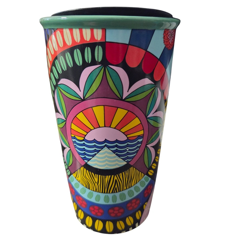 Starbucks Coffee Stories Jessie & Katey Ceramic Travel Tumbler 12oz Multicolor